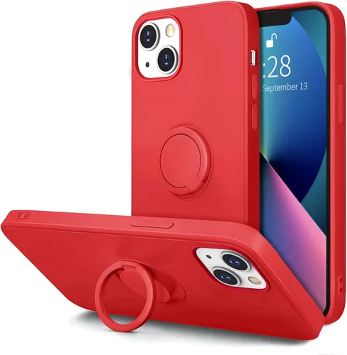 Vista 20 de Hython Funda para iPhone 13 con soporte de anillo [soporte de anillo giratorio de 360° con soporte magnético] [Soporte de montaje en automóvil]