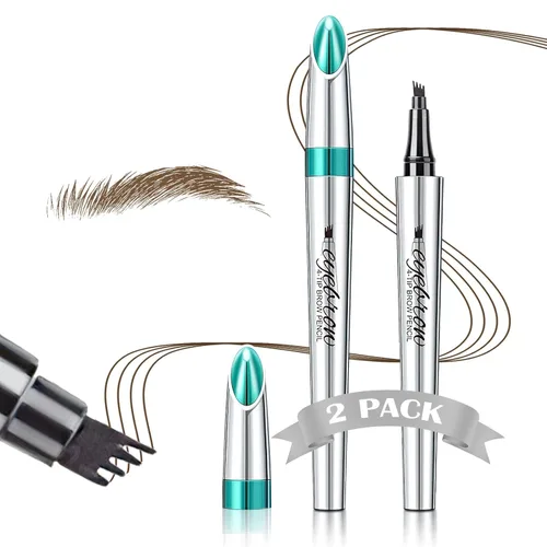 OETUIOW Lápiz de cejas Microblading Pen - Lápiz líquido para cejas micro 4 puntos para levantar cejas y lápiz de cejas, maquillaje de ojos de larga