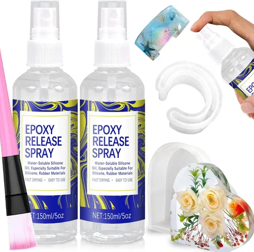 Vista 8 de Spray de liberación de moho para moldes de resina, liberación de silicona a base de agua y protector para moldes de silicona y resina epoxi
