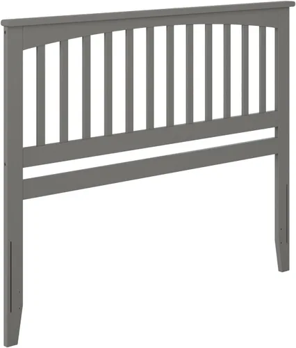 Vista 48 de AFI, Mission - Cabecero de madera maciza individual con cargador acoplable, color gris