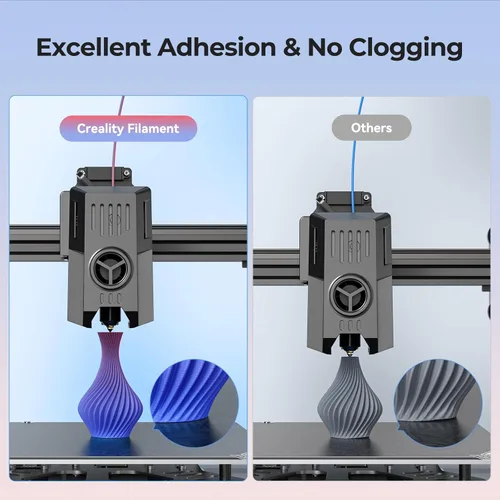 Vista 5 de Creality Filamento para impresora 3D de 1.75 mm, filamento Ender PLA+ de resistencia y durabilidad, sin enredos, embalaje al vacío, filamento