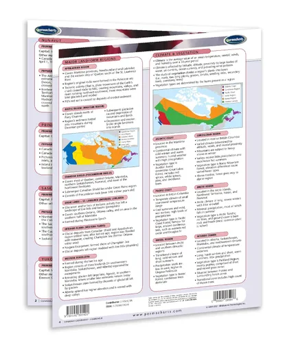 Vista 3 de Guía de geografía canadiense - Guía de referencia rápida de geografía por Permacharts