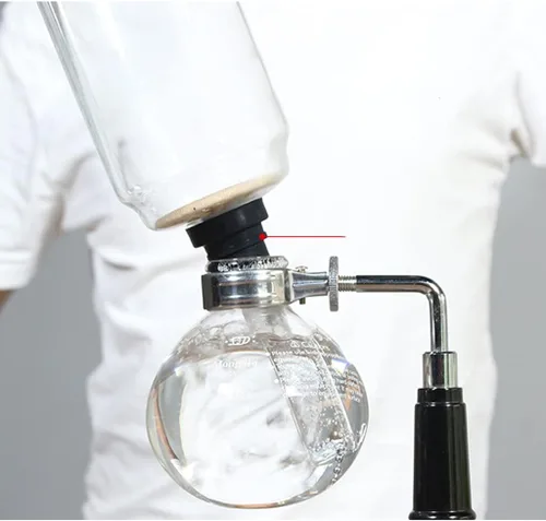 Vista 6 de JITEM Cafetera Syphon Cafetera de estilo japonés al vacío de vidrio sifón percoladores 3-5 tazas de vidrio de mesa de sifón cafetera para café o té