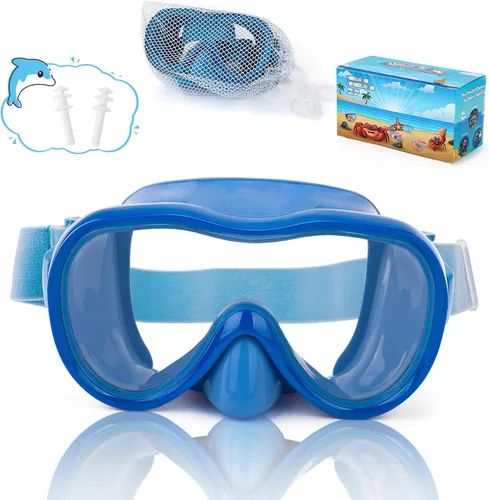 Vista 32 de iGym Gafas de natación para niños, máscara de buceo, máscara de buceo, gafas de natación con cubierta de nariz y correas elásticas cubierta y bolsa
