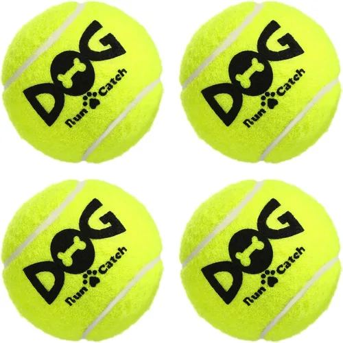 Vista 11 de INSUM Pelotas de tenis a granel para perros, paquete de 12 pelotas de caza fáciles de atrapar (no chirriantes, multicolor)