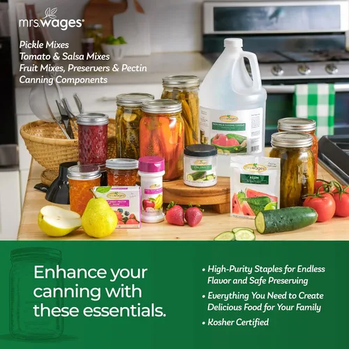 Vista 4 de Mrs. Wages Sal de encurtido y enlatado, fácil de usar, salmuera de enlatado transparente, sin sabor ni color artificial, bolsa resellable de 3