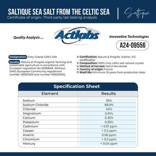 Vista 2 de Sal marina francesa gruesa de 1 libra, 100% natural y sin refinar, sal mineral cosechada a mano (1 libra gruesa)