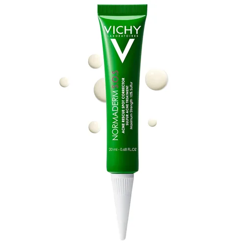 Vichy Normaderm S.O.S - Corrector de manchas para el acné, tratamiento de manchas de acné para la cara con 10% de azufre, niacinamida y ácido