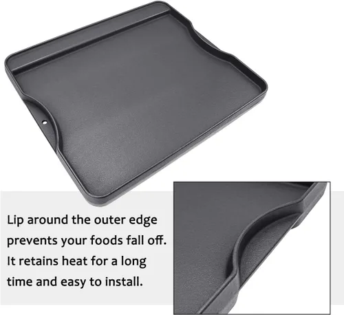 Vista 4 de Utheer Parrilla reversible para todas las estufas Camp Chef de 14 y 16 pulgadas, plancha de hierro fundido, para estufa Camp Chef Explorer de 2