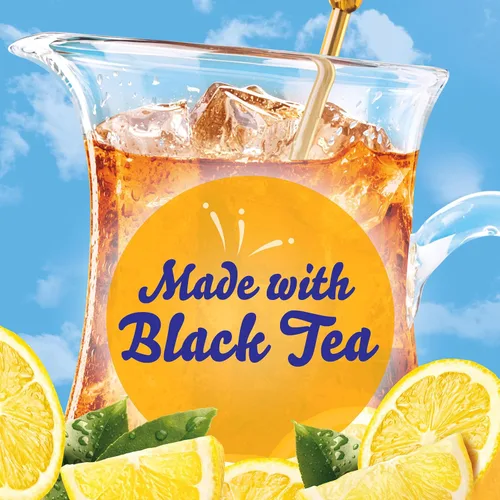 Vista 8 de Crystal Light - Mezcla de bebida en polvo con sabor natural a té helado de limón sin azúcar, descafeinado, 72 sobres para jarra