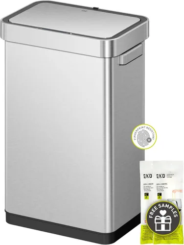 Vista 19 de EKO Mirage X - Bote de basura con sensor de movimiento de 21.1 galones, automático, grande, para cocina, sin contacto, de acero inoxidable
