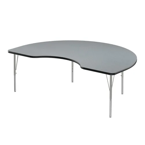 Vista 70 de Correll - Mesa rectangular de actividades para el aula de 24 x 36 pulgadas, altura ajustable (19-29 pulgadas), granito negro, parte superior