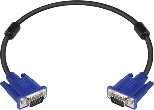 PASOW Cable de monitor VGA a VGA HD15 macho a macho para TV computadora proyector (1.5 pies)