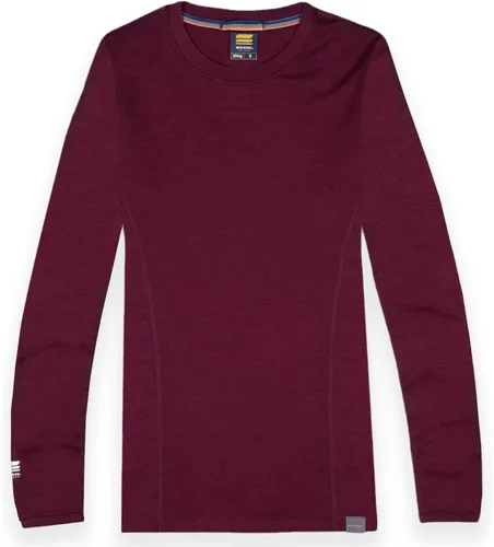 Vista 3 de MERIWOOL Camiseta térmica de manga larga para mujer, 100% lana merina, peso medio, para mujer