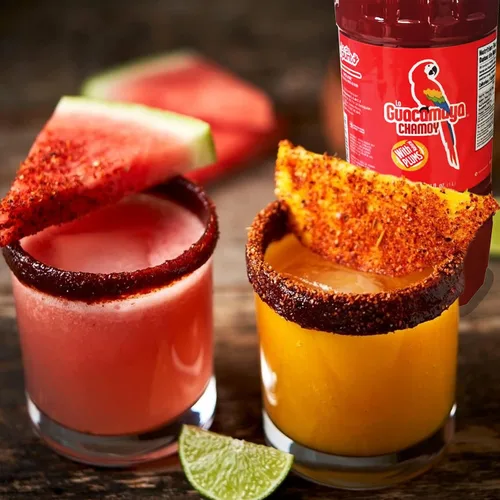 Vista 2 de La Guacamaya Chamoy (33.81 fl oz) - Caramelo de Chamoy - Dip de Chamoy - Salsa de Chamoy para frutas - Pasta de Chamoy - Pasta de borde de Chamoy