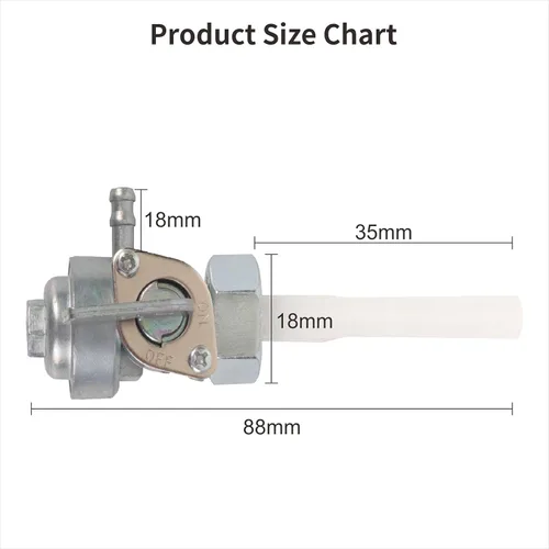 Vista 4 de Interruptor de tanque de cierre de válvula de combustible para generador de gasolina chino 5.5HP 6.5HP 7HP 8HP 9HP 11HP 13HP 14HP 15HP 16HP 168F