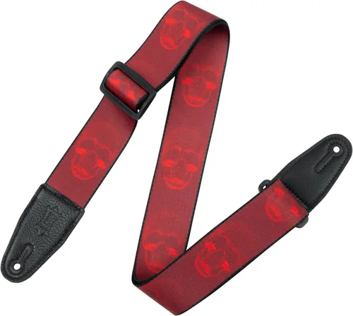 Vista 17 de Levy's Leathers - Correa para guitarra de poliéster de 2 pulgadas de ancho con extremos de cuero genuino; motivo de peces koi (MPD2-016)