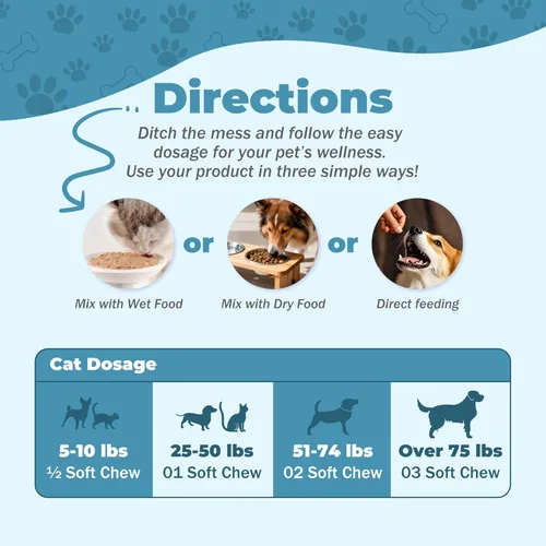 Vista 5 de Alivio de la alergia y la infección del oído del perro, quercetina para perros + bromelina con hongo de cola de pavo y probióticos, medicamento