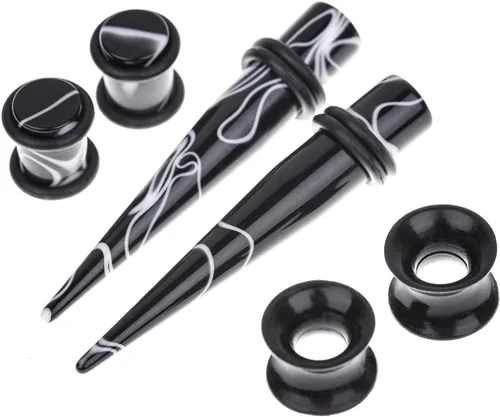 Vista 2 de Memsion - Kit de estiramiento para la oreja, 50 piezas, kit de perforación, aretes de calibre 00, 14