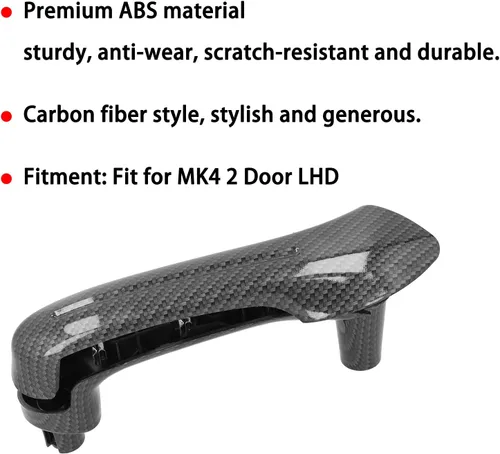 Vista 4 de Fydun Panel de interruptor de ventana interior Bisel Manija de puerta Trims 3B1867171D Reemplazo para MK4 2 puerta LHD