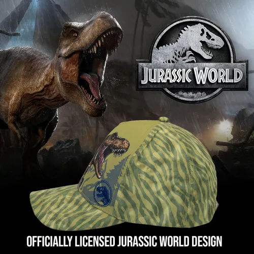 Vista 3 de Jurassic World - Gorra de béisbol para niños de 3 a 9 años, ajustable Jurassic World, Mundo Jurrasic