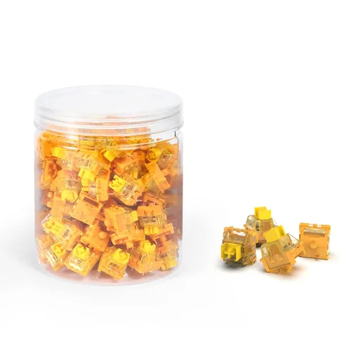 Vista 9 de MAGIC-REFINER Interruptores color azul gelatina para teclado mecánico DIY, interruptor de teclado táctil de 50 gf, 3 pines, pre-lubricado de fábrica