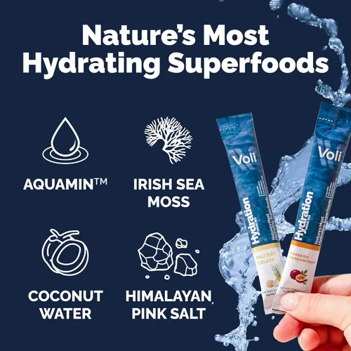 Vista 2 de Voli - Paquetes de electrolitos en polvo Mezcla de bebida de electrolitos sin azúcar añadida para hidratación Apto para dieta cetogénica