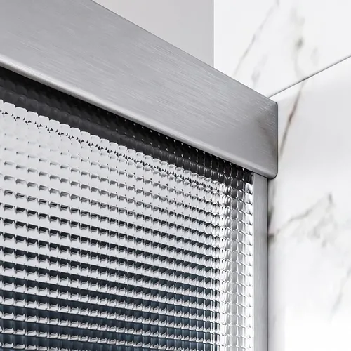 Vista 8 de ELEGANT Bypass - Puertas corredizas de ducha de 60 pulgadas de ancho x 72 pulgadas de alto, puerta de vidrio de ducha semirmarco, con vidrio