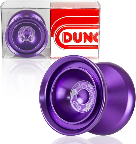 Vista 8 de Duncan Toys Windrunner - Yoyó rojo con salpicaduras doradas, yoyó de aluminio sin respuesta de nivel profesional con doble anillo, rodamiento