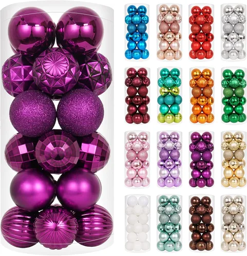 Vista 27 de XmasExp - Bolas de Navidad para colgar (34 unidades, irrompibles)