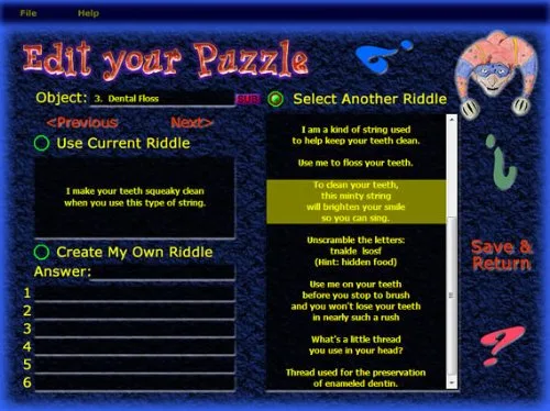 Vista 6 de Riddle Me Scavenger and Treasure Hunt Clue Software for Windows Download