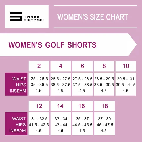 Vista 6 de Three Sixty Six Womens Golf Shorts 4 Inch Inseam - Quick Dry Active Shorts with Pockets, Athletic and Breathable