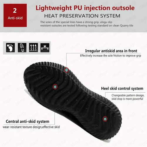 Vista 3 de ulogu Steel Toe Sneakers for Men Women Breathable and Lightweight Safety Construction Work Shoe