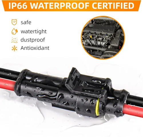 Vista 3 de ANTOM Kit de conectores automotrices de 356 piezas, 26 juegos de conectores de cable impermeables de 1/2/3/4 pines con herramienta de prensado