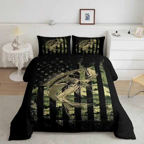 Vista 73 de Juego de ropa de cama con estampado de panal de abeja, juego de edredón con patrón hexagonal de fuego rojo y negro para niños, niñas, adolescentes