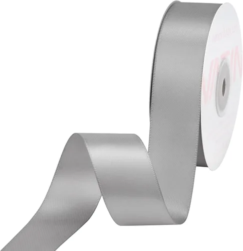 Vista 50 de VATIN - Cinta de satén de doble cara beige de 1/4", 25 yardas continuas, cinta de poliéster beige para ramo de lazos, envoltura de regalos, arreglo