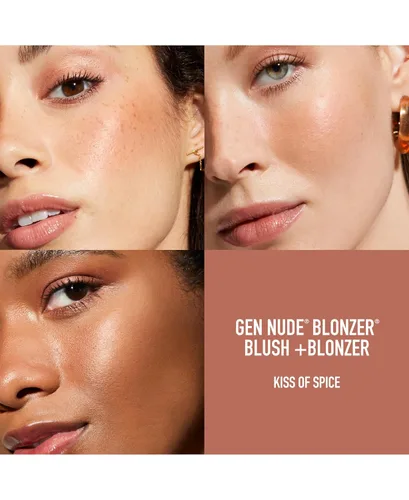 Vista 2 de bareMinerals Gen Nude Blonzer, Rubor y bronceador híbrido, maquillaje en polvo compacto libre de talco, acabado luminoso acumulable, uso todo