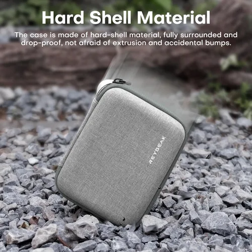 Vista 5 de REYGEAK Estuche de transporte para DJI Osmo Action 5 Pro, Bolsa compacta portátil para DJI Action 4/3, Estuche de almacenamiento impermeable