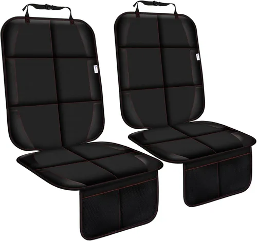 Vista 9 de Protector de asiento de automóvil con respaldo acolchado de goma antideslizante, acolchado impermeable más grueso para asientos infantiles, sin