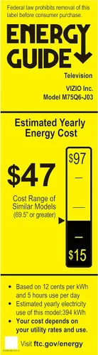 Vista 22 de VIZIO Smart TV 4K QLED HDR de 75 pulgadas serie M con control remoto de voz, Dolby Vision, HDR10+, compatibilidad con Alexa, VRR con AMD FreeSync