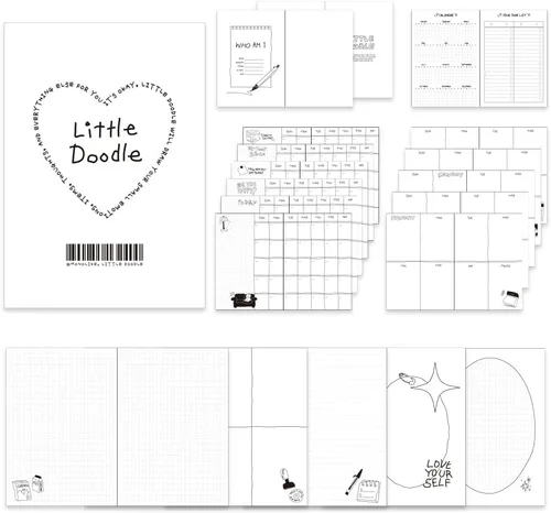 Vista 64 de Monolike B6 Archive - Agenda de 6 meses, color verde, planificador académico, planificador semanal y mensual, programador