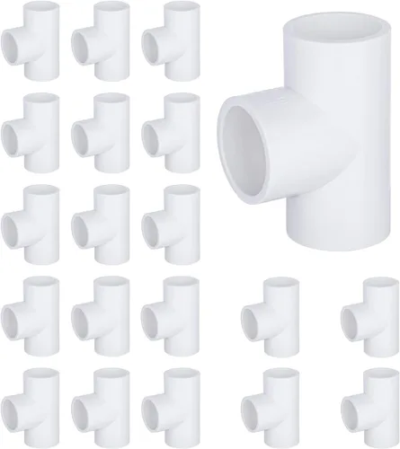 Vista 17 de Paquete de 12 accesorios de codo de 45 grados de PVC de 1 pulgada, conector de tubo de 2 vías de grado para muebles para construcción de estanterías