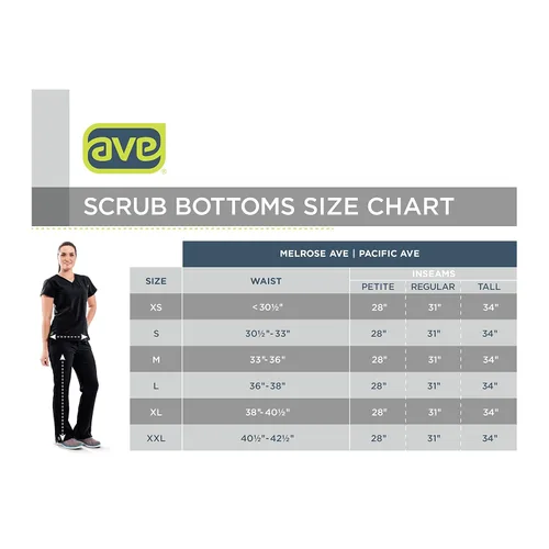Vista 5 de ave Scrubs - Pantalones médicos para mujer, Pacific Ave, pantalones de uniforme médico adelgazante de pierna recta, bolsillos tipo cargo, ideales