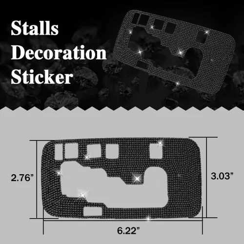 Vista 2 de ASUBHA Funda de Cambio de Marchas con Brillantes para Caja de Cambios, Funda de Cambio de Marchas Compatible con Wrangler 2012-2018, Accesorios
