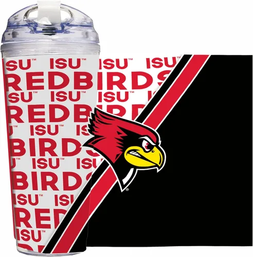 Vista 81 de Rico Industries NCAA - Vaso de acrílico estándar de 24 onzas con tapa con bisagras, vaso de doble pared con licencia oficial y popote