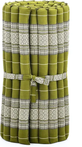 Vista 713 de Leewadee colchón tailandés enrollable para cama de invitados, tapete de yoga, para masaje tailandés, ecológico, orgánico y natural.