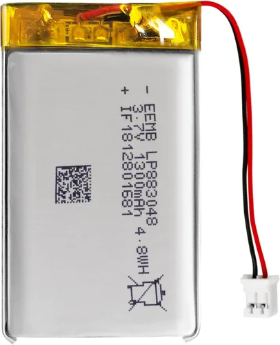EEMB Batería de polímero de litio 3.7V 1300mAh 883048 Lipo Batería recargable con conector JST de cable para altavoz y dispositivo inalámbrico:
