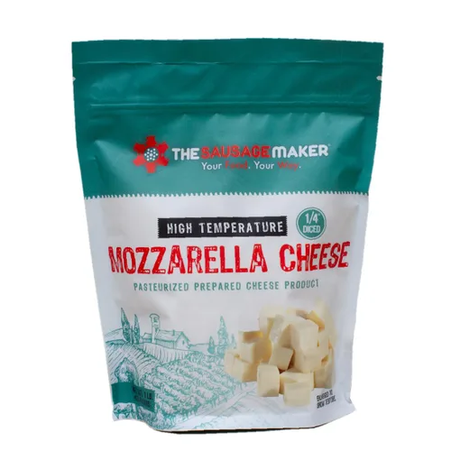 Vista 16 de The Sausage Maker® Queso cheddar de alta temperatura 5 libras de queso de alta temperatura para hacer salchichas, cubo cortado en cubitos de 1/4