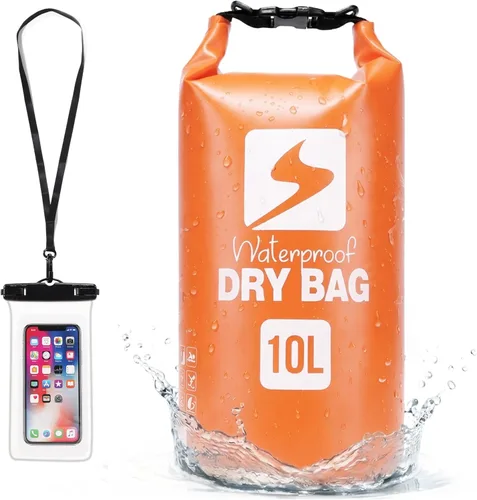 Vista 8 de Soulsfeng Waterproof Dry Bag Backpack, Roll Top Floating Dry Storage Bag with Phone Case, Lightweight Dry Sack for Kayaking, Boating, Beach, Travel