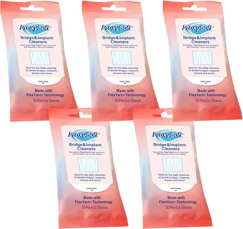 Vista 3 de Hilo dental para puentes e implantes dentales para una higiene oral óptima. Enhebradores de hilo dental para puentes e implantes con cepillo proxy